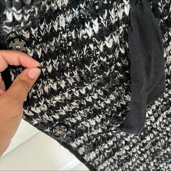 Free People Last Dance Duster cardigan black white S - Picture 6 of 12